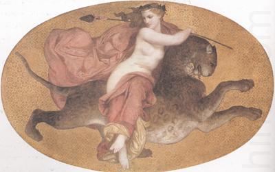 Bacchante on a Panther (mk26), Adolphe William Bouguereau